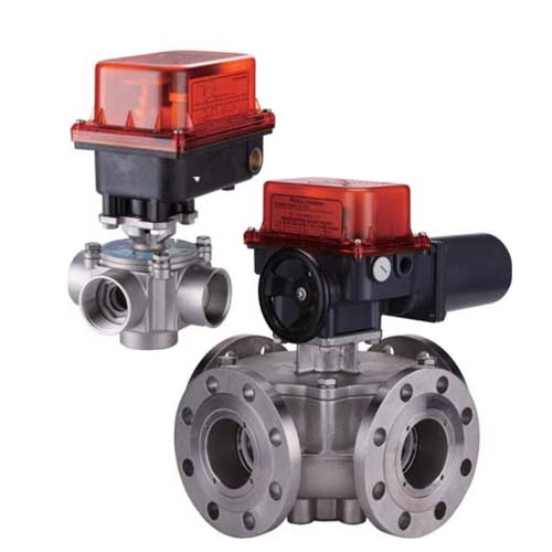 Stainless Steel Electric Ball Valve - 5 way